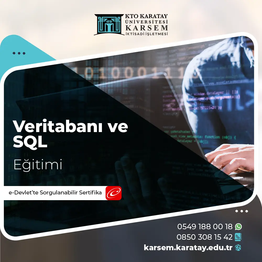 Veritabanı Ve Sql Eğitimi Sertifika Programı