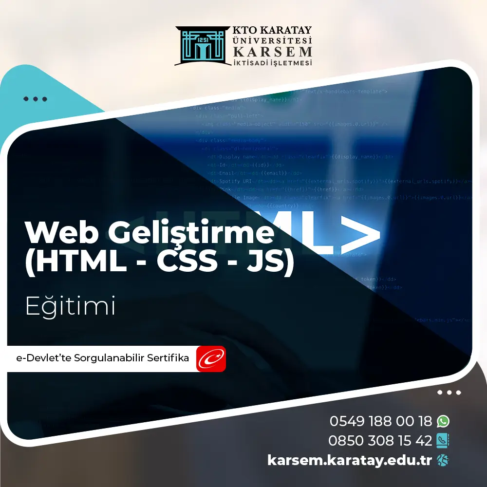 Web Geliştirme (Html - Css - Js) Eğitimi Sertifika Programı