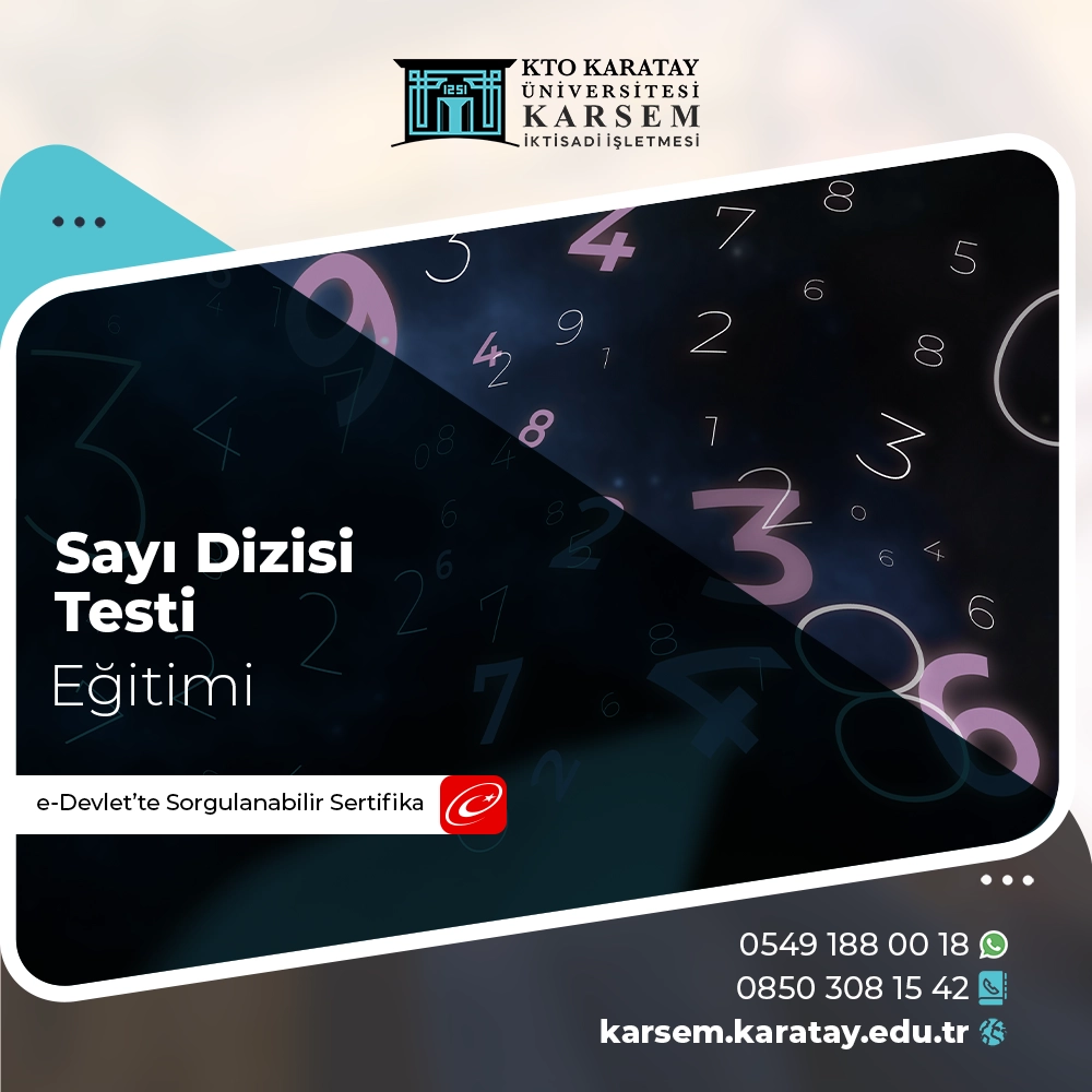 Sayı Dizisi Testi Eğitimi Sertifika Programı