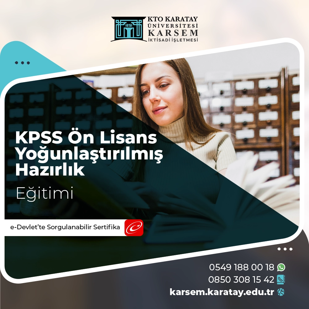 KPSS Ön Lisans Yoğunlaştırılmış Hazırlık Eğitimi