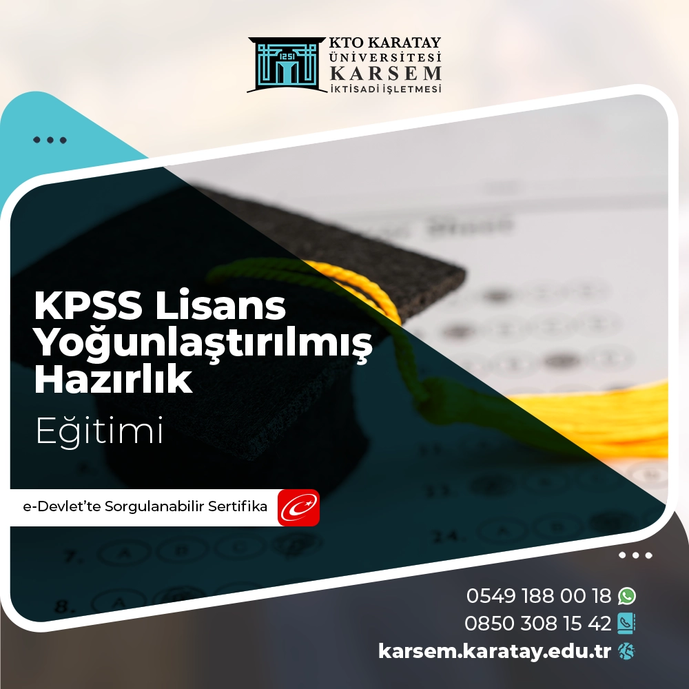 KPSS Lisans Yoğunlaştırılmış Hazırlık Eğitimi
