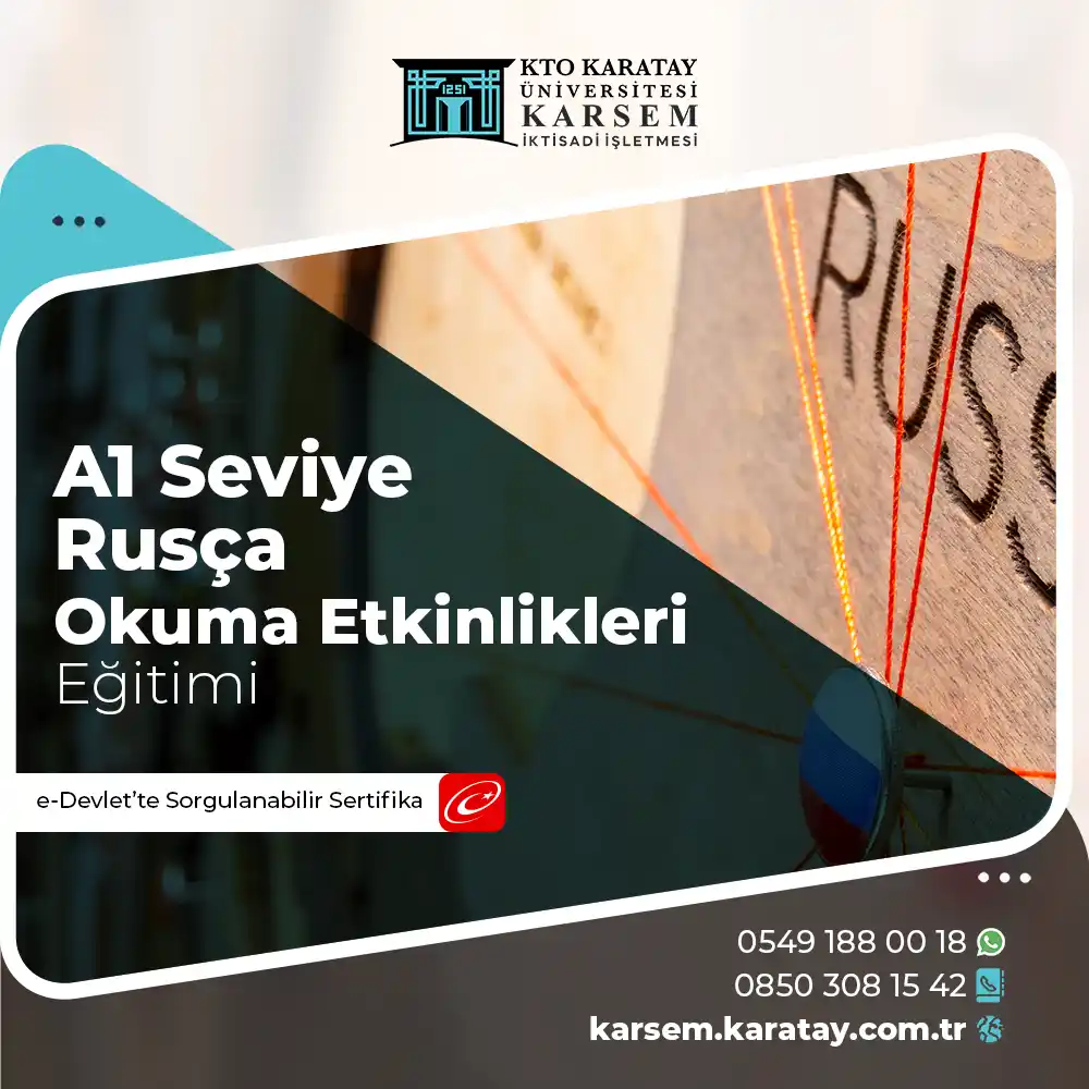 A1 Seviye Rusça Okuma Etkinlikleri Eğitimi Sertifika Programı