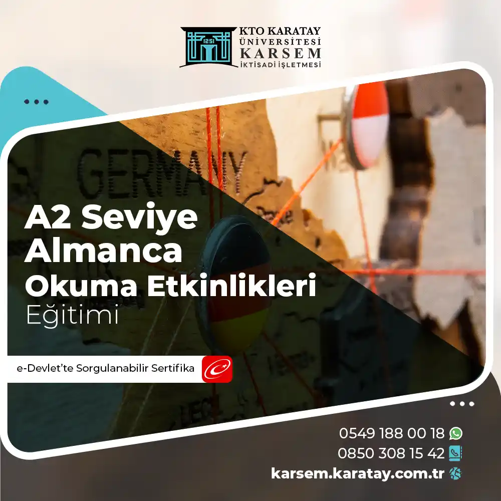 A2 Seviye Almanca Okuma Etkinlikleri Eğitimi Sertifika Programı