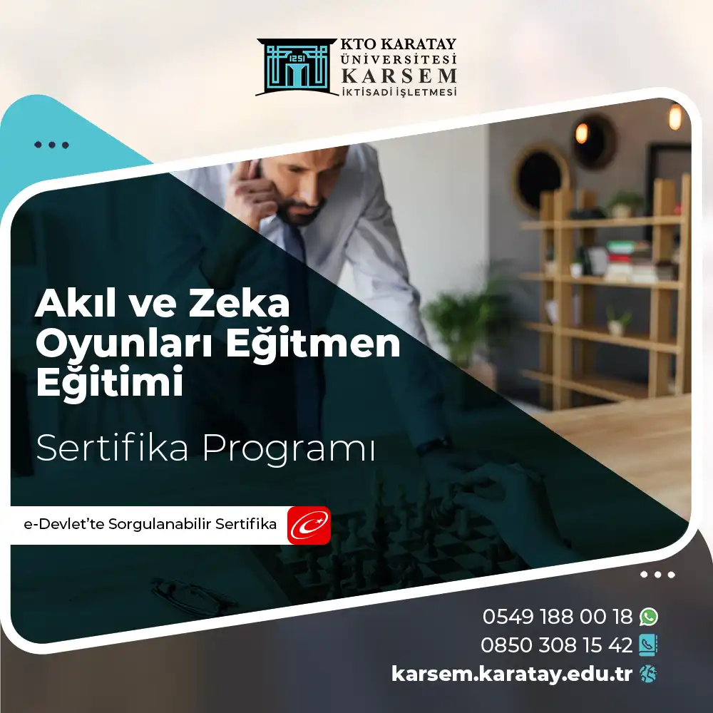 Akıl ve Zeka Oyunları Eğitmen Eğitimi Sertifika Programı