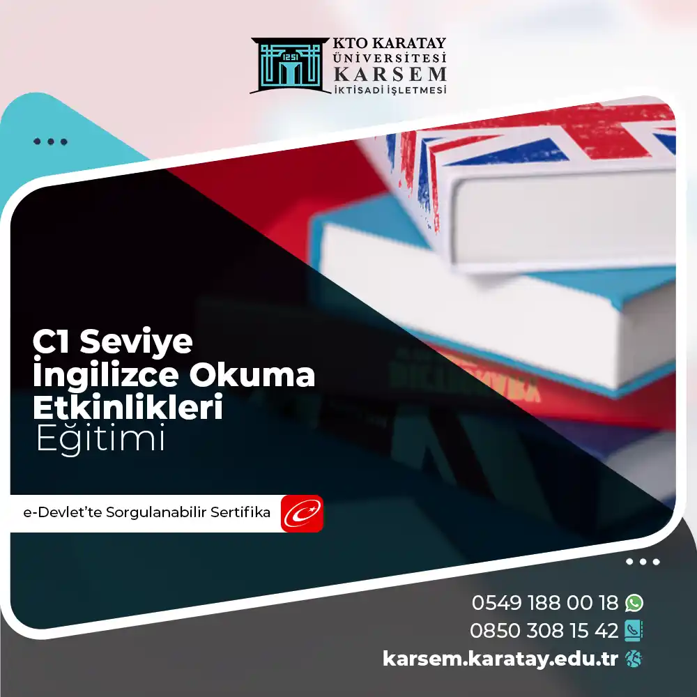 C1 Seviye İngilizce Okuma Etkinlikleri Sertifika Programı