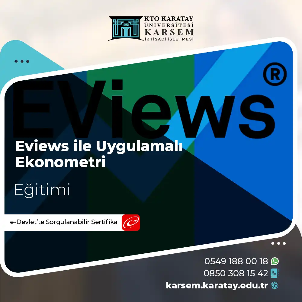 Eviews ile Uygulamalı Ekonometri Eğitimi Sertifika Programı