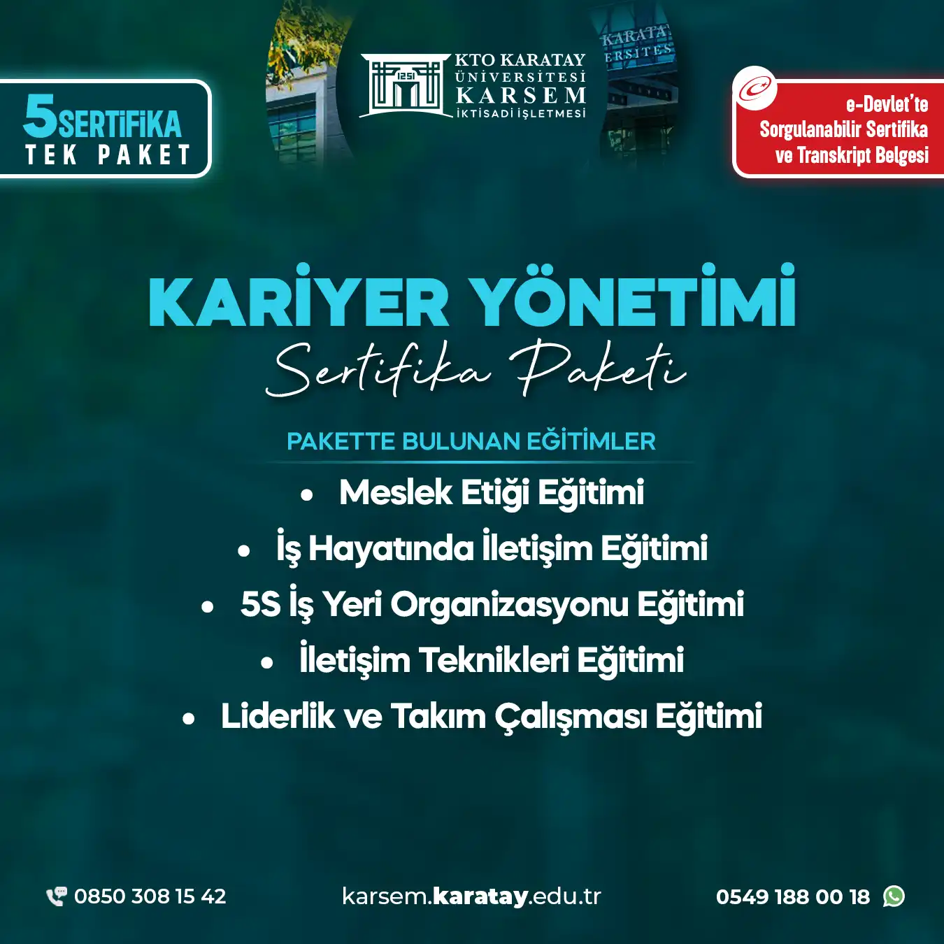 Kariyer Yönetimi Sertifika Paket Programı
