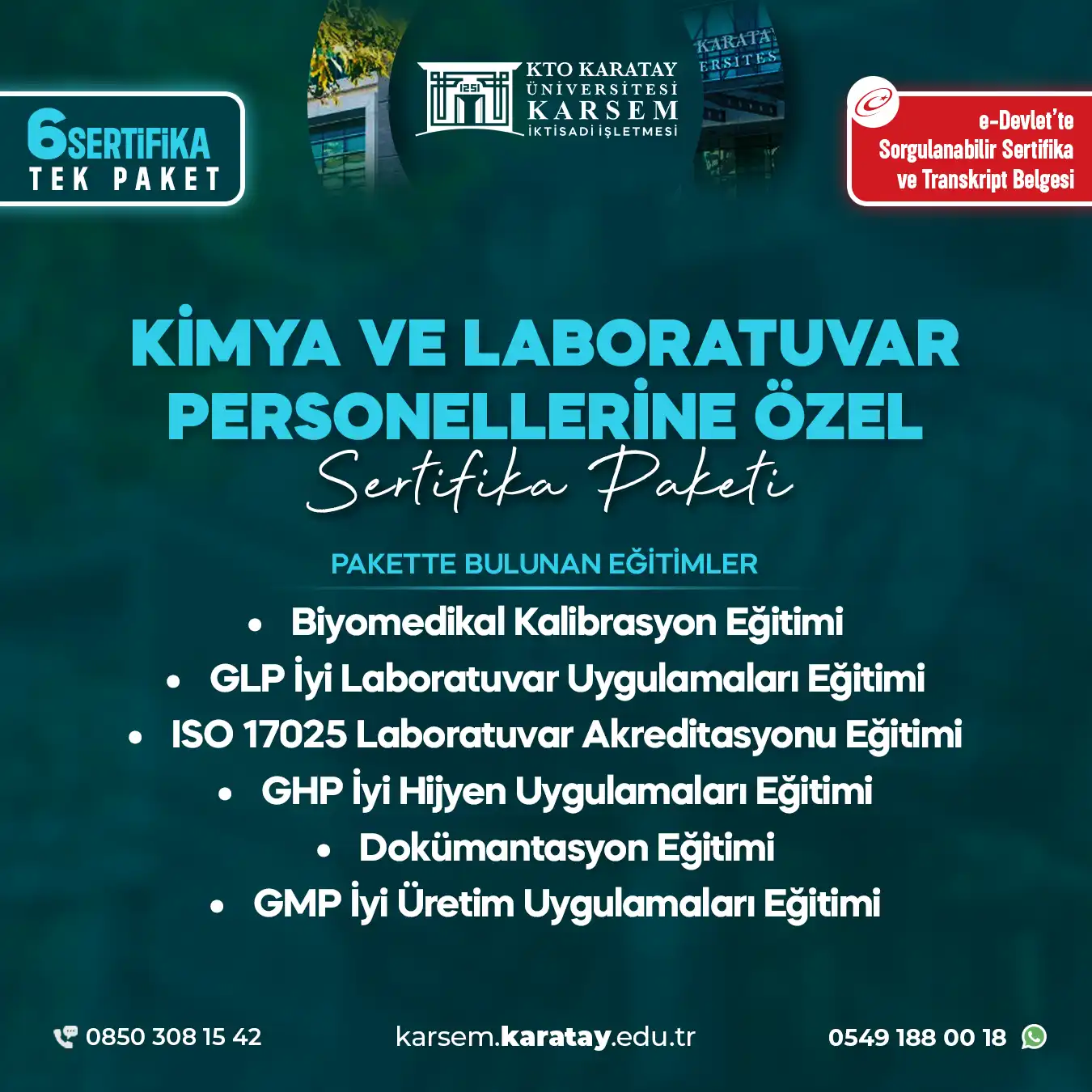 Kimya Ve Laboratuvar Uzmanlığı 6 Sertifikalı Sertifika Paket Programı