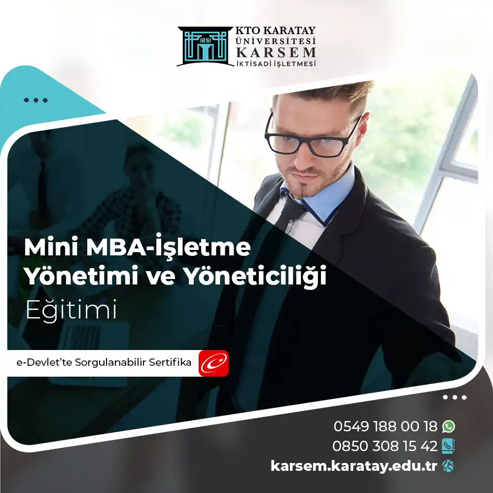 Mini MBA-İşletme Yönetimi ve Yöneticiliği Eğitimi Sertifika Programı