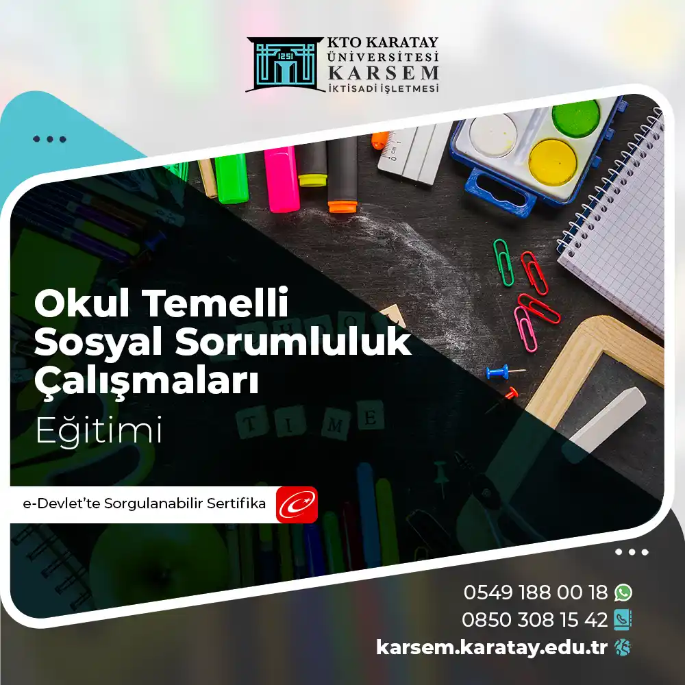 Okul Temelli Sosyal Sorumluluk Çalışmaları Eğitimi Sertifika Programı