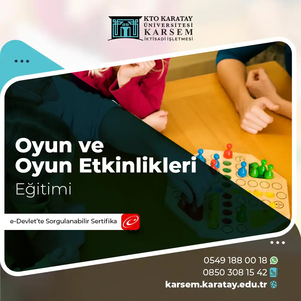 Oyun ve Oyun Etkinlikleri Eğitimi Sertifika Programı
