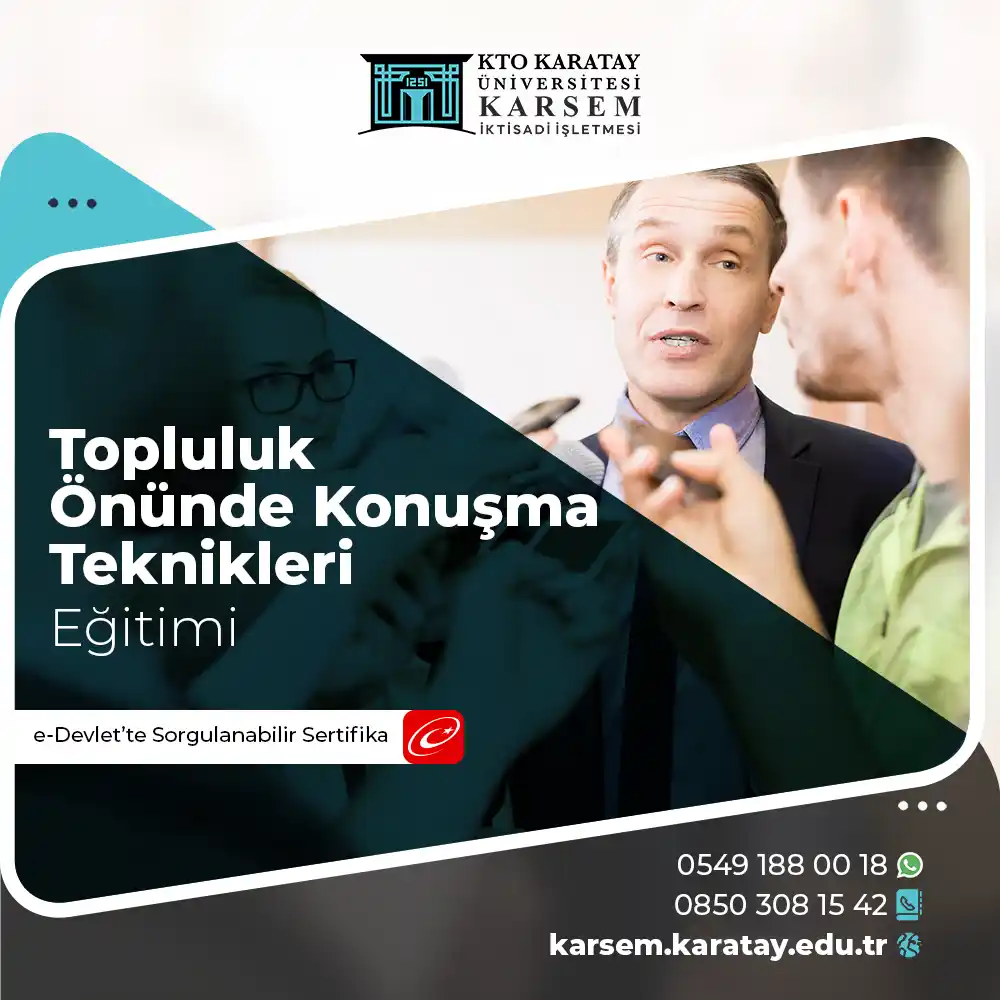 Topluluk Önünde Konuşma Teknikleri Eğitimi Sertifika Programı