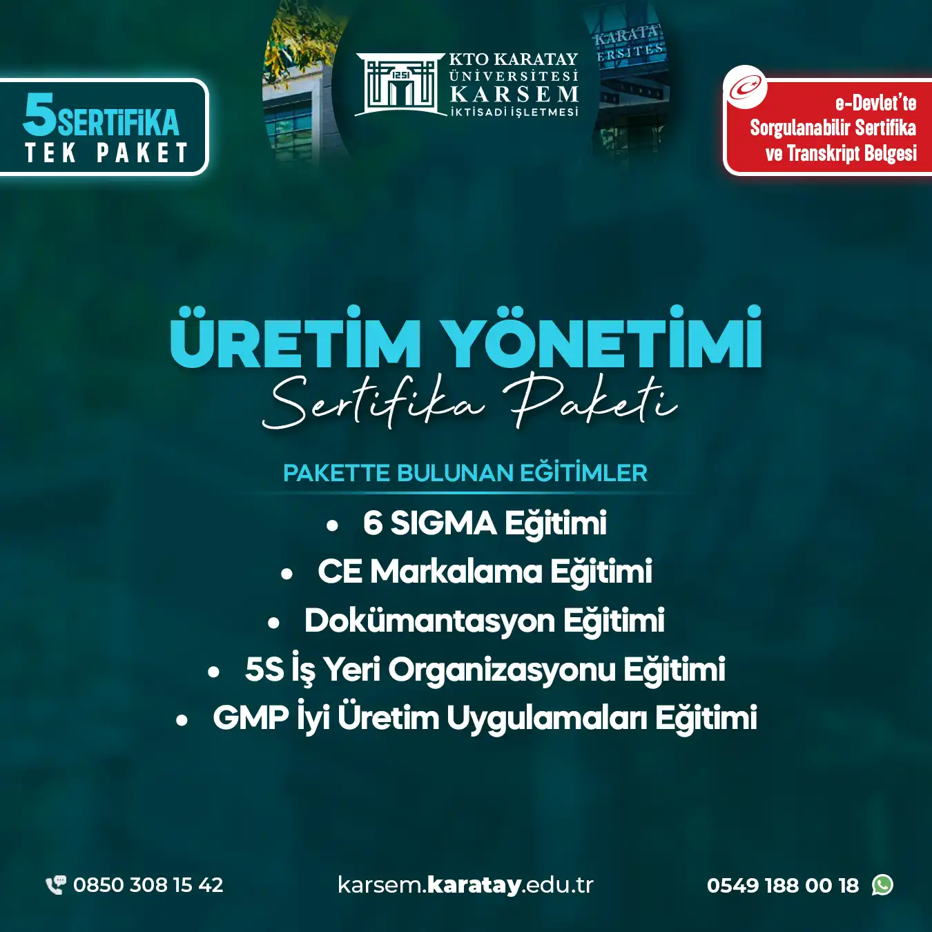 Üretim Yönetimi Sertifika Paket Programı