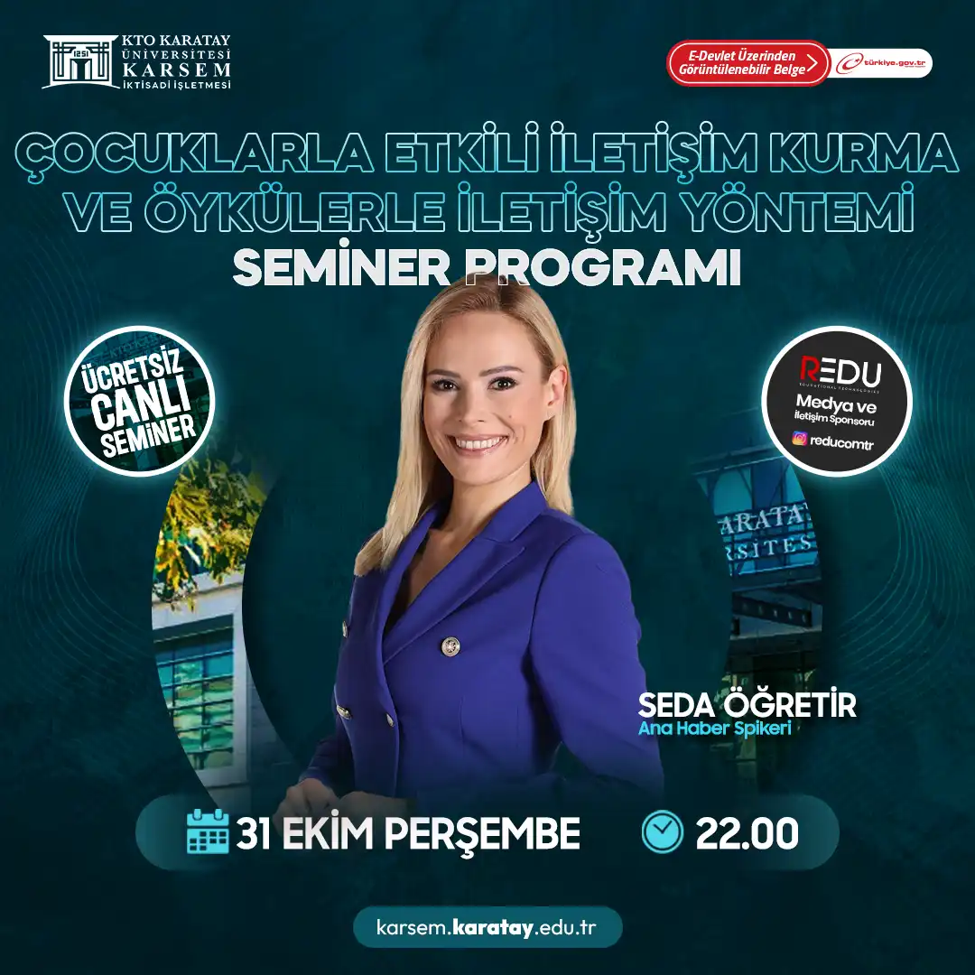 Seda ÖĞRETİR ile Çocuklarda Öyküler ile İletişim Seminer Programı