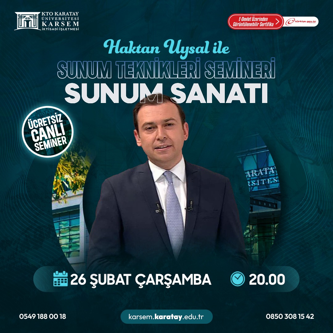 Sunum Teknikleri Canlı Seminer Programı